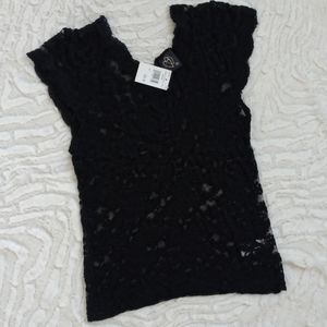 Black lace top